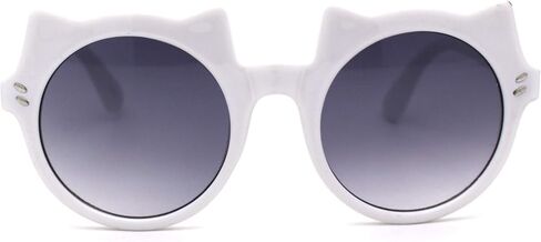 SA106 Girls Kids Size Kitty Cat Ear Round Plastic Circle Sunglasses in Saudi Arabia