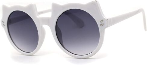 SA106 Girls Kids Size Kitty Cat Ear Round Plastic Circle Sunglasses in Saudi Arabia