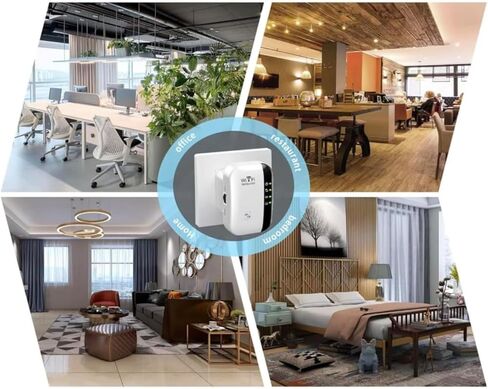 2024 WiFi Extender WiFi Range Extender • مكرر الإنترنت اللاسلكي • موسعات WiFi الداعم للإشارة للمنزل بمساحة تصل إلى 5000 قدم مربع و45 جهازًا • إعداد بمفتاح واحد • نقطة وصول • متوافق مع Alexa in Kuwait