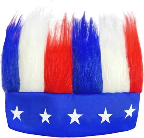 Patriotic Hairy Headband for 4th of July Accessories, 4th of July Headband Independence Day Celebrations Patriotic Party Costume Headband in Saudi Arabia