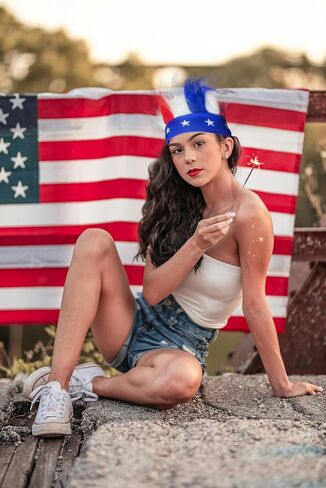 Patriotic Hairy Headband for 4th of July Accessories, 4th of July Headband Independence Day Celebrations Patriotic Party Costume Headband in Saudi Arabia
