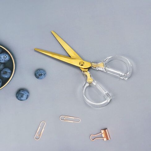 Koqye Acrylic Scissors, Stainless Steel Scissors with Clear Acrylic Handle scissors for office, Acrylic Scissors for Cutting Arts Fabric Crafts Scissors (3 colors) in Saudi Arabia