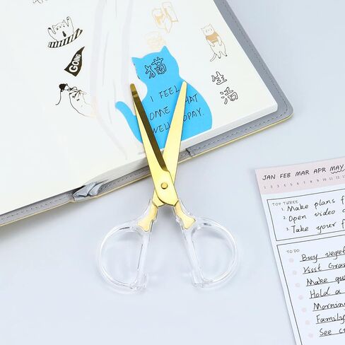 Koqye Acrylic Scissors, Stainless Steel Scissors with Clear Acrylic Handle scissors for office, Acrylic Scissors for Cutting Arts Fabric Crafts Scissors (3 colors) in Saudi Arabia