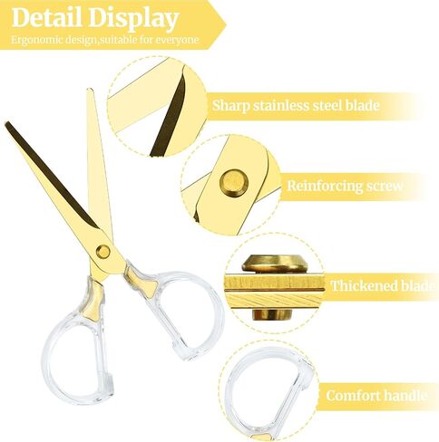 Koqye Acrylic Scissors, Stainless Steel Scissors with Clear Acrylic Handle scissors for office, Acrylic Scissors for Cutting Arts Fabric Crafts Scissors (3 colors) in Saudi Arabia