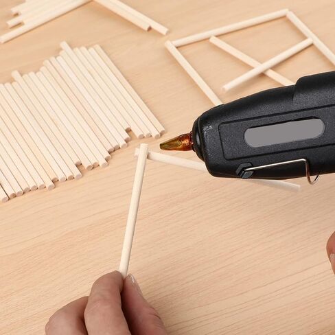 TOYANDONA 100pcs Wooden Dowel Rods, 4 x 1/5 Inch Unfinished Natural Wood Dowel Sticks for Crafts and DIY in Saudi Arabia