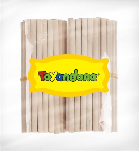 TOYANDONA 100pcs Wooden Dowel Rods, 4 x 1/5 Inch Unfinished Natural Wood Dowel Sticks for Crafts and DIY in Saudi Arabia