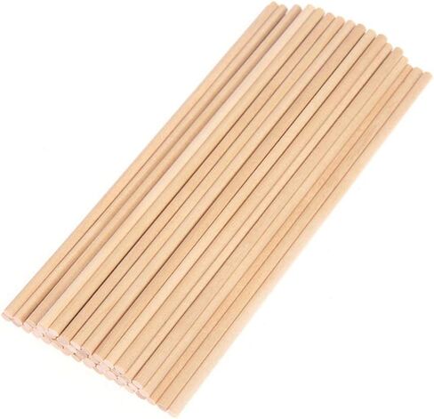 TOYANDONA 100pcs Wooden Dowel Rods, 4 x 1/5 Inch Unfinished Natural Wood Dowel Sticks for Crafts and DIY in Saudi Arabia