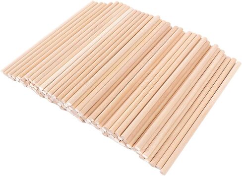 100 قطعة من قضبان الأوتاد الخشبية من توياندونا، 4 × 1/5 بوصة من أعواد الأوتاد الخشبية الطبيعية غير المكتملة للحرف اليدوية والأعمال اليدوية in Kuwait