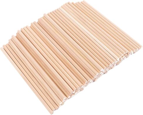 100 قطعة من قضبان الأوتاد الخشبية من توياندونا، 4 × 1/5 بوصة من أعواد الأوتاد الخشبية الطبيعية غير المكتملة للحرف اليدوية والأعمال اليدوية in Kuwait