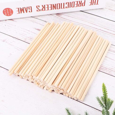 100 قطعة من قضبان الأوتاد الخشبية من توياندونا، 4 × 1/5 بوصة من أعواد الأوتاد الخشبية الطبيعية غير المكتملة للحرف اليدوية والأعمال اليدوية in Kuwait