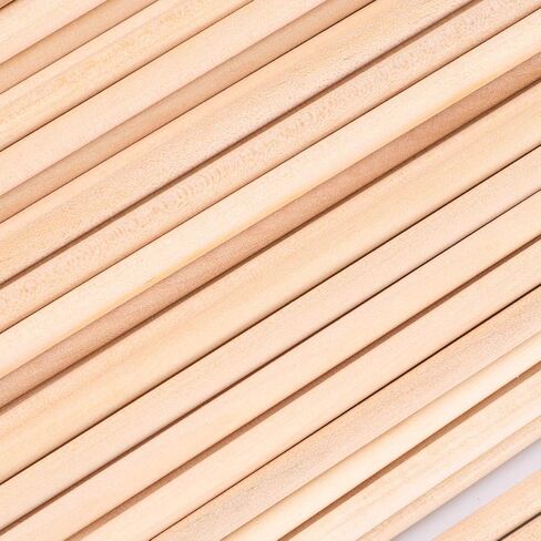 100 قطعة من قضبان الأوتاد الخشبية من توياندونا، 4 × 1/5 بوصة من أعواد الأوتاد الخشبية الطبيعية غير المكتملة للحرف اليدوية والأعمال اليدوية in Kuwait