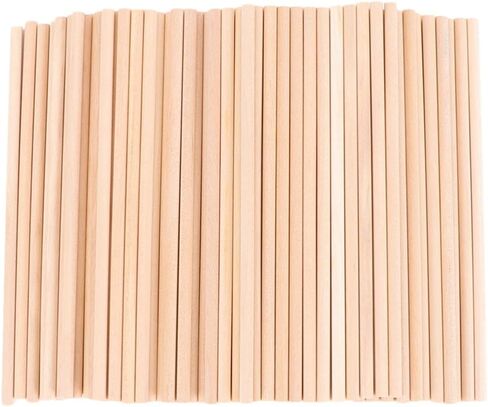 100 قطعة من قضبان الأوتاد الخشبية من توياندونا، 4 × 1/5 بوصة من أعواد الأوتاد الخشبية الطبيعية غير المكتملة للحرف اليدوية والأعمال اليدوية in Kuwait