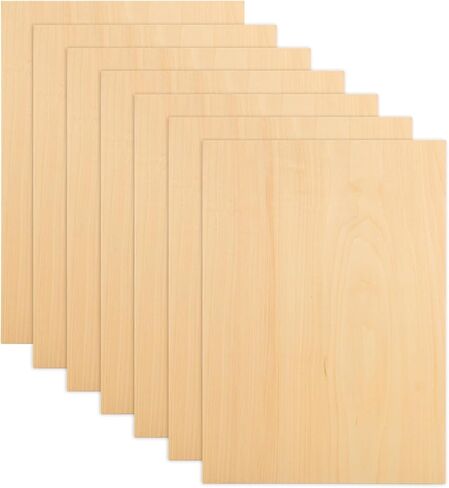 6 Pieces 1/4 x16 x12 Basswood Sheets Craft Wood Thin Unfinished Basswood Sheets Plywood Sheet for Arts and Crafts, Painting, Wood Engraving, Architectural Models, Wood Burning, Laser in Saudi Arabia