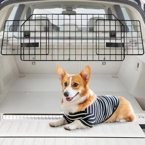 MBR&MBS Dog Barrier for SUVs & Van Vehicles Trucks Adjustable Large Pet Car Gate Universal-Fit Divider Cargo Area Dogs Car Accessories Safety Travel Heavy-Duty Wire Mesh Dog Car Guard in Saudi Arabia