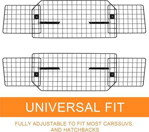 MBR&MBS Dog Barrier for SUVs & Van Vehicles Trucks Adjustable Large Pet Car Gate Universal-Fit Divider Cargo Area Dogs Car Accessories Safety Travel Heavy-Duty Wire Mesh Dog Car Guard in Saudi Arabia