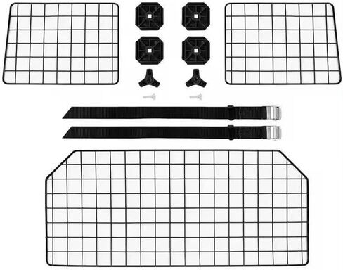 MBR&MBS Dog Barrier for SUVs & Van Vehicles Trucks Adjustable Large Pet Car Gate Universal-Fit Divider Cargo Area Dogs Car Accessories Safety Travel Heavy-Duty Wire Mesh Dog Car Guard in Saudi Arabia