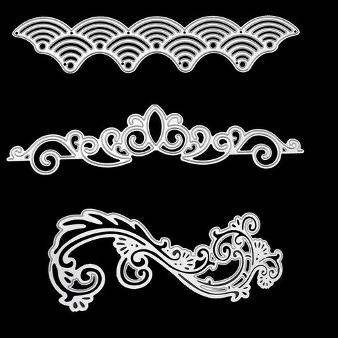 قطع يموت، زهرة الدانتيل النقش الاستنسل يموت قطع، قالب معدني قالب قطع يموت الاستنسل DIY بها بنفسك سكرابوكينغ النقش ألبوم ورقة بطاقة ديكور الحرفية (الدانتيل النقش التسلسلي) in Kuwait