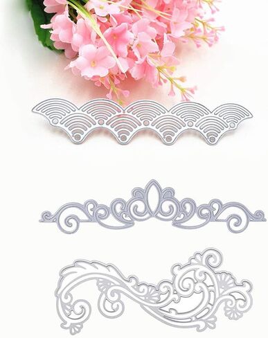 قطع يموت، زهرة الدانتيل النقش الاستنسل يموت قطع، قالب معدني قالب قطع يموت الاستنسل DIY بها بنفسك سكرابوكينغ النقش ألبوم ورقة بطاقة ديكور الحرفية (الدانتيل النقش التسلسلي) in Kuwait