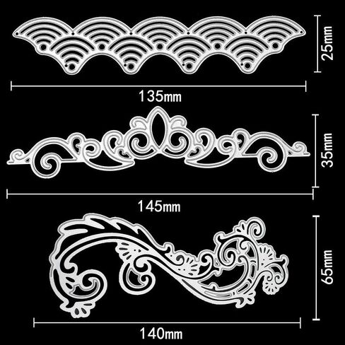 قطع يموت، زهرة الدانتيل النقش الاستنسل يموت قطع، قالب معدني قالب قطع يموت الاستنسل DIY بها بنفسك سكرابوكينغ النقش ألبوم ورقة بطاقة ديكور الحرفية (الدانتيل النقش التسلسلي) in Kuwait