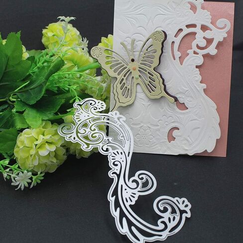 قطع يموت، زهرة الدانتيل النقش الاستنسل يموت قطع، قالب معدني قالب قطع يموت الاستنسل DIY بها بنفسك سكرابوكينغ النقش ألبوم ورقة بطاقة ديكور الحرفية (الدانتيل النقش التسلسلي) in Kuwait