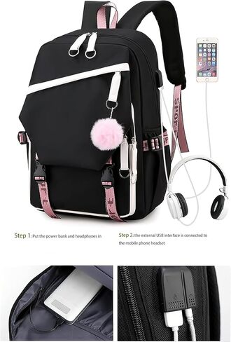 Cute Kawaii Backpack Cute Animal Cartoon Travel and Everyday Use With USB in Saudi Arabia