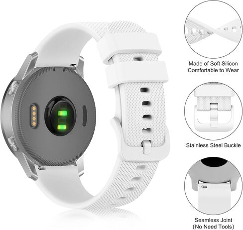 Vancle Watch bands - 18mm 20mm 22mm - Quick Release Silicone Watch Strap for Women Men in Saudi Arabia