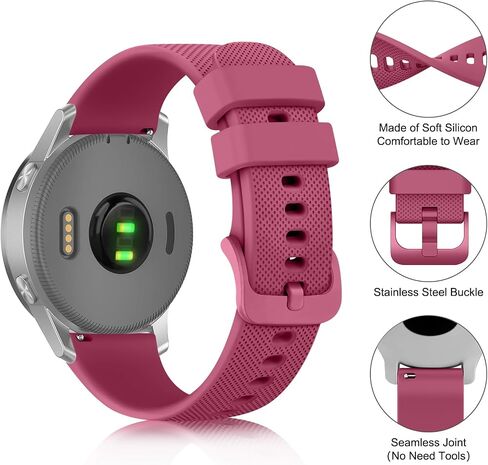 Vancle Watch bands - 18mm 20mm 22mm - Quick Release Silicone Watch Strap for Women Men in Saudi Arabia