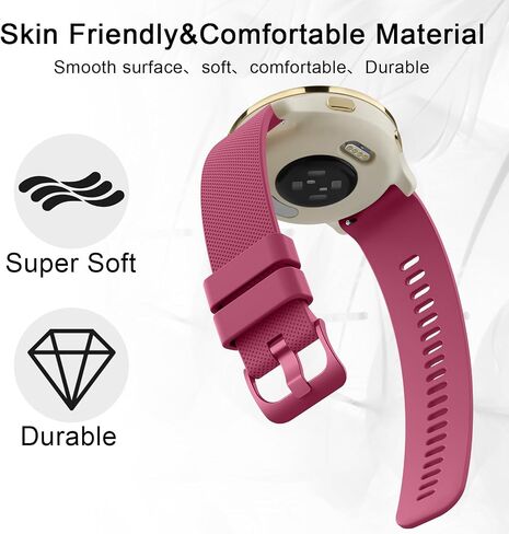 Vancle Watch bands - 18mm 20mm 22mm - Quick Release Silicone Watch Strap for Women Men in Saudi Arabia