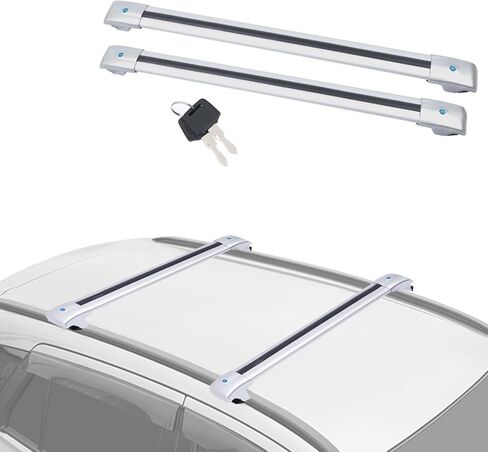 حامل سقف TBVECHI، قضبان متقاطعة لسقف السيارة قابلة للقفل تناسب RAV4 2013-2018، قضبان متقاطعة من الألومنيوم لحقيبة حمل البضائع والأمتعة وقوارب الكاياك والدراجة على الجليد وألواح التزلج in Kuwait