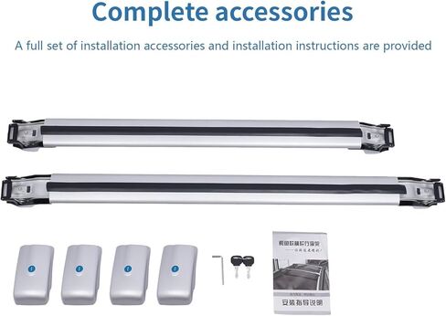 حامل سقف TBVECHI، قضبان متقاطعة لسقف السيارة قابلة للقفل تناسب RAV4 2013-2018، قضبان متقاطعة من الألومنيوم لحقيبة حمل البضائع والأمتعة وقوارب الكاياك والدراجة على الجليد وألواح التزلج in Kuwait