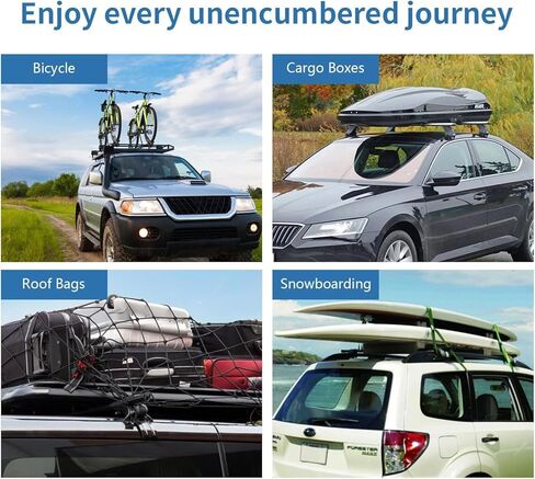 حامل سقف TBVECHI، قضبان متقاطعة لسقف السيارة قابلة للقفل تناسب RAV4 2013-2018، قضبان متقاطعة من الألومنيوم لحقيبة حمل البضائع والأمتعة وقوارب الكاياك والدراجة على الجليد وألواح التزلج in Kuwait