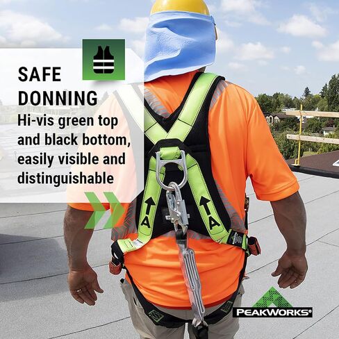 PeakWorks PeakPro Series Safety Harness - Class A Full Body Safety Harness - CSA & ANSI Compliant Fall Protection - 400 lbs Capacity in Saudi Arabia
