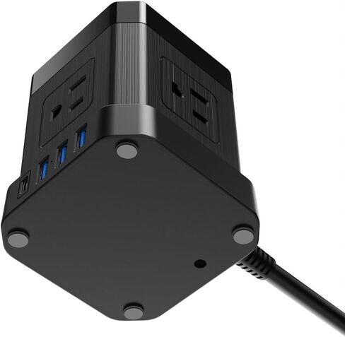 Wireless Charger Cube Power Strip with USB Ports, Power Strips with Surge Protection, 10ft Extension Cord with Multiple Outlets, 4 AC Plugs + 3 USB + 1 USB-C Fast Charging, Mountable On/Off Switch in Saudi Arabia