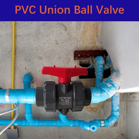 صمام كروي اتحادي PVC كامل المنفذ، 2 بوصة (DN50) صمام كروي كامل التدفق True Union، حلقة دائرية ASTM EPDM، تصنيف 200 رطل لكل بوصة مربعة، صمام كروي PVC مع منفذ كامل بمقبس منزلق، لمختلف أنظمة التحكم في المياه in Kuwait