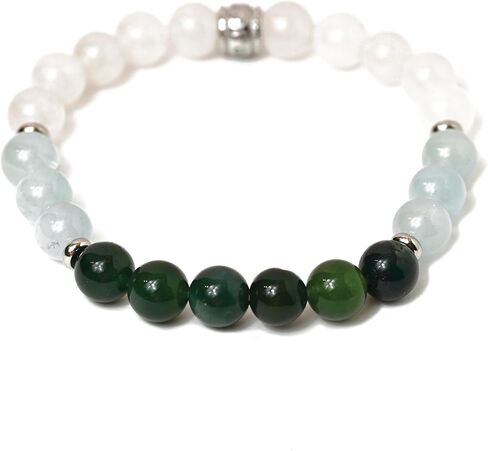 7 Chakras Stretch Bracelet, Natural Stones Black Onyx Citrine Malachite Aquamarine Blue Sodalite Amethyst Garnet Sunstone (Chakra Stones) in Saudi Arabia