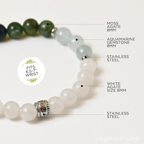 7 Chakras Stretch Bracelet, Natural Stones Black Onyx Citrine Malachite Aquamarine Blue Sodalite Amethyst Garnet Sunstone (Chakra Stones) in Saudi Arabia