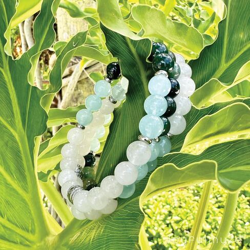 7 Chakras Stretch Bracelet, Natural Stones Black Onyx Citrine Malachite Aquamarine Blue Sodalite Amethyst Garnet Sunstone (Chakra Stones) in Saudi Arabia