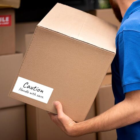 ملصقات مستطيلة بيضاء مقاس 4 × 2 بوصة ملصقات ترميز الألوان لفافة الفينيل ذاتية اللصق مقاومة للماء وقابلة للإزالة 500 قطعة in Kuwait