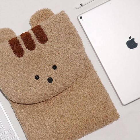 9-11 Inch Tablet Sleeve Case Fit iPad Pro 11 Air 4 10.2 Tab Protective Bag Fluffy Animal Laptop iPad Carrying Case in Saudi Arabia