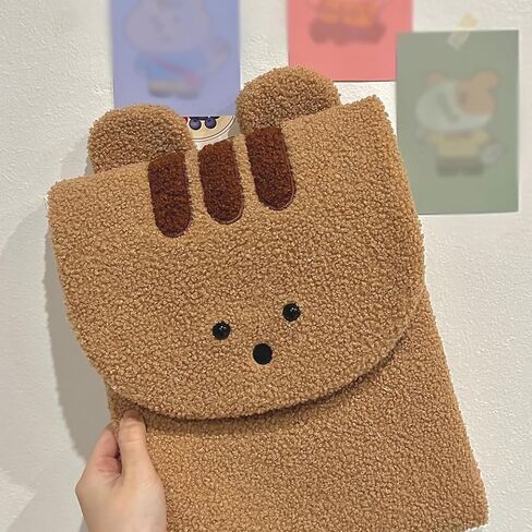 9-11 Inch Tablet Sleeve Case Fit iPad Pro 11 Air 4 10.2 Tab Protective Bag Fluffy Animal Laptop iPad Carrying Case in Saudi Arabia