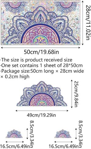 Non-glue Removable Rainbow Sunflower Butterfly Window sticker,Sun Dazzling Color Anti-Collision Window Decals, Prevent Bird Strikes,Reflective Window Film Stickers for Home Office Classroom Decoration in Saudi Arabia