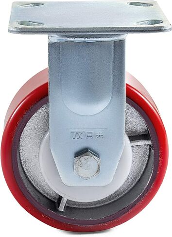 BestEquip 4 عجلات عجلات مقاس 6 × 2 بوصة، 2 عجلات صلبة وعجلتان دوارتان مع لوحة أساسية من حديد البولي يوريثين بفرامل جانبية بسعة 1000 رطل لكل عجلة in Kuwait