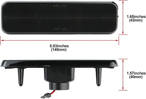 NSLUMO LED Front Side Marker Lights Replacement for 1981-1993 Do'dge Ram D150 D250 D350 W250 Pickup Ramcharger, Smoke Lens Amber Led Pair Driver Passenger Side Turn Signal Parking Light Kit 3587436 in Saudi Arabia