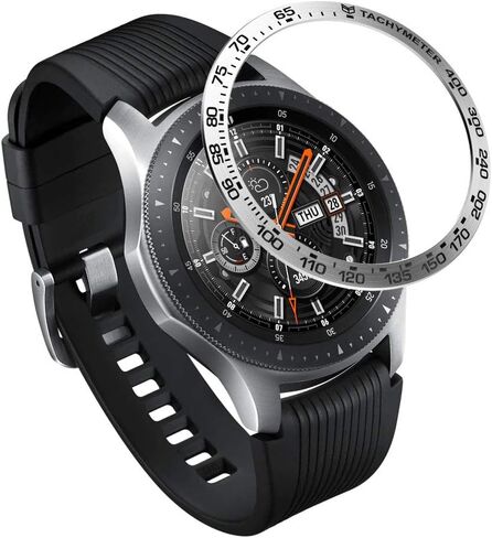 تصميم إطار متوافق مع هاتف Samsung Gear S3 Frontier/غطاء لاصق دائري كلاسيكي مضاد للخدش، غطاء حماية معدني من الفولاذ المقاوم للصدأ لساعة Samsung Galaxy Watch 46 مم in Kuwait