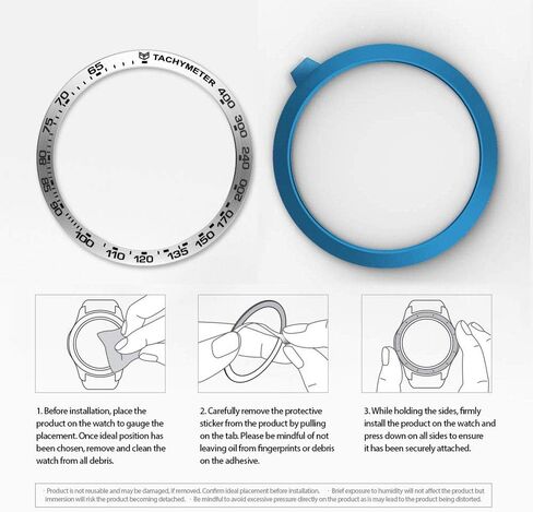 تصميم إطار متوافق مع هاتف Samsung Gear S3 Frontier/غطاء لاصق دائري كلاسيكي مضاد للخدش، غطاء حماية معدني من الفولاذ المقاوم للصدأ لساعة Samsung Galaxy Watch 46 مم in Kuwait