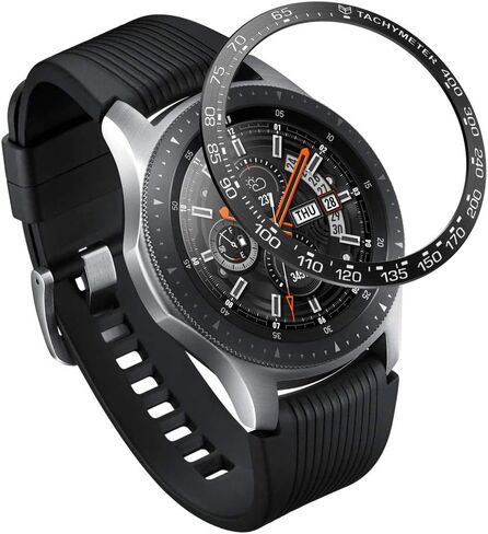 تصميم إطار متوافق مع هاتف Samsung Gear S3 Frontier/غطاء لاصق دائري كلاسيكي مضاد للخدش، غطاء حماية معدني من الفولاذ المقاوم للصدأ لساعة Samsung Galaxy Watch 46 مم in Kuwait