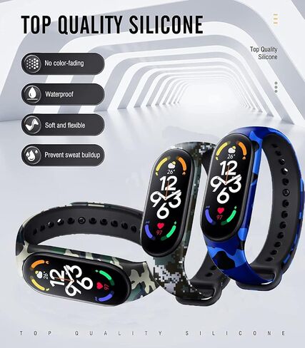 Bands Replacement for Mi Band 7 Strap Wristbands Compatible with Xiaomi Mi Band 7 Smartwatch Accessories Colorful Bracelet for Women Men Silicone Smart Watch Xiaomi 7 Wrist Band in Saudi Arabia