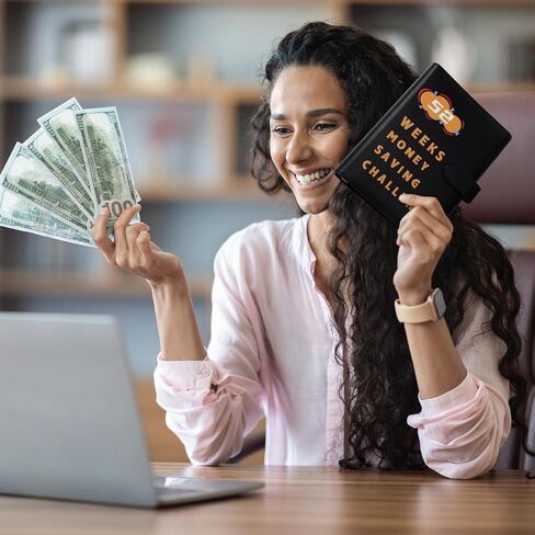 مجلد تحدي توفير المال لمدة 52 أسبوعًا، كتاب تحديات التوفير مقاس A5 مع مغلفات، مجلد توفير المال 4 متتبع تحدي التوفير للحفظ، طريقة ممتعة لتوفير 7800 دولار in Saudi Arabia