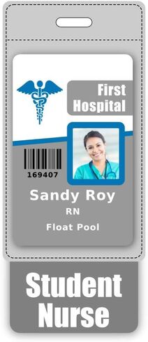 Student Nurse Badge Buddy Vertical w/Height & Weight Conversion Charts (Standard, Pink) in Kuwait