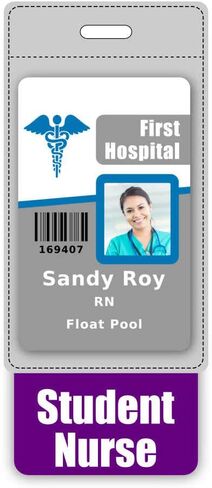 Student Nurse Badge Buddy Vertical w/Height & Weight Conversion Charts (Standard, Pink) in Kuwait